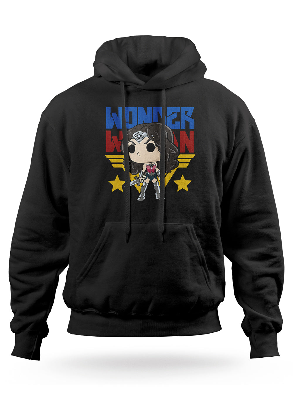 Felpa con Cappuccio Caricatura Wonder Woman Supereroi Felpa CmrDesignStore