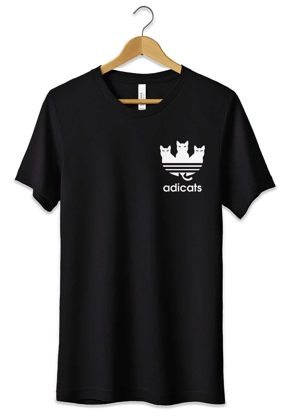 T-Shirt Maglietta Adicats Parodia Gatti Divertente Adidas T-Shirt CmrDesignStore 3/4 anni Nero