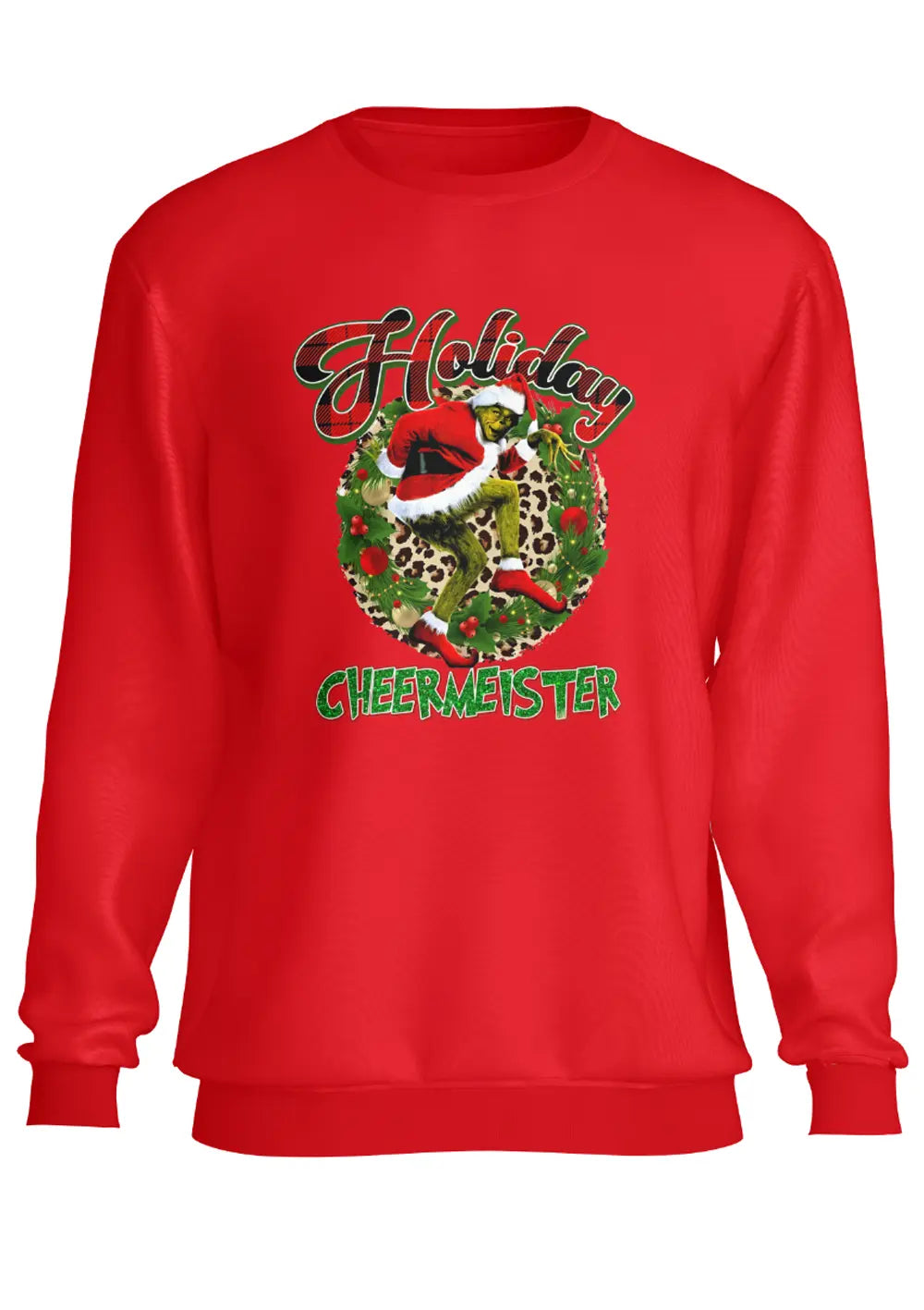 Felpa a Girocollo Rossa il Grinch Christmass Style Felpa CmrDesignStore