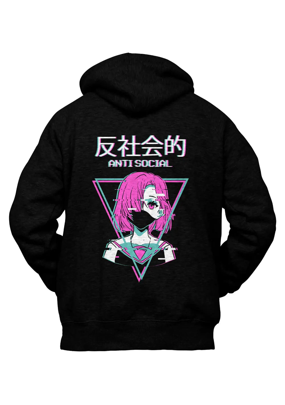 Felpa con Cappuccio Anime Nerd Anti Social Fans Felpa CmrDesignStore