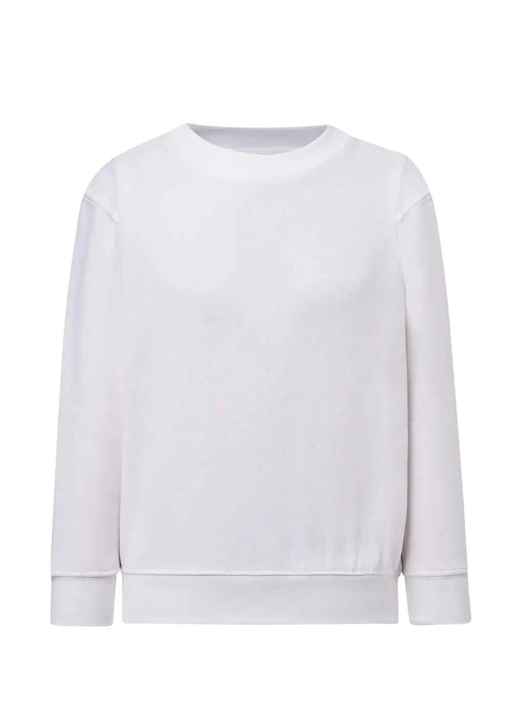 Felpa a Girocollo Bambini Personalizzata Maschio Femmina Felpa CmrDesignStore 1-2 Bianca