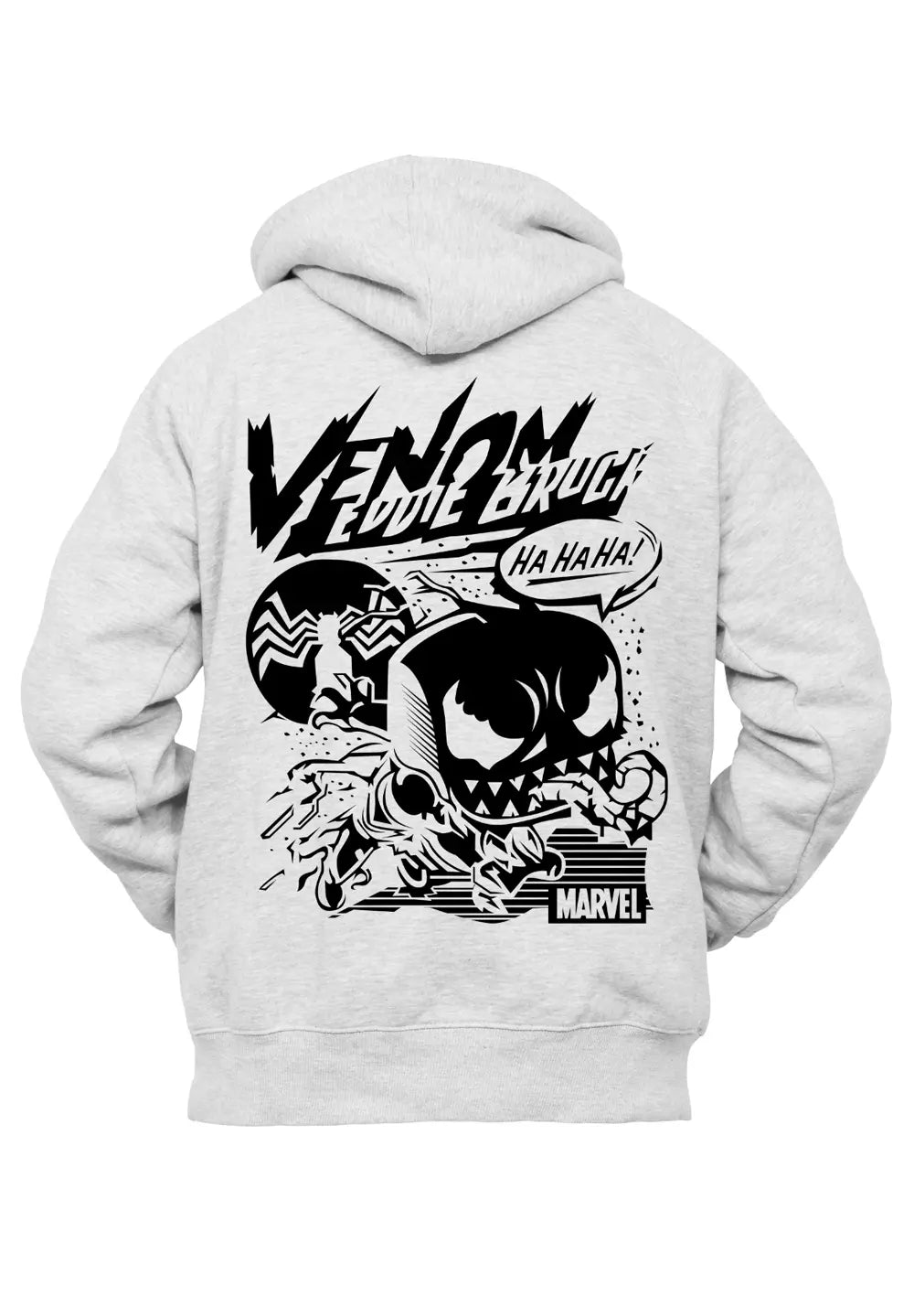 Felpa con Cappuccio Retro Bianca Venom Supereroi Felpa CmrDesignStore