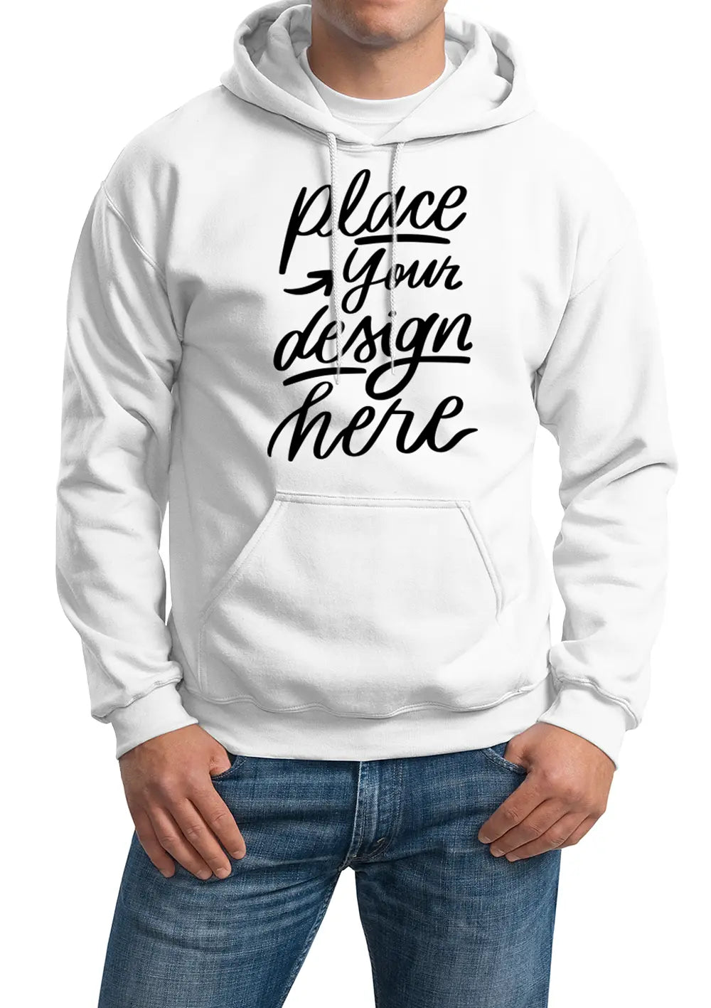 Felpa Con Cappuccio Personalizzata Con Stampa Fronte e Retro Felpa CmrDesignStore XS BIANCO