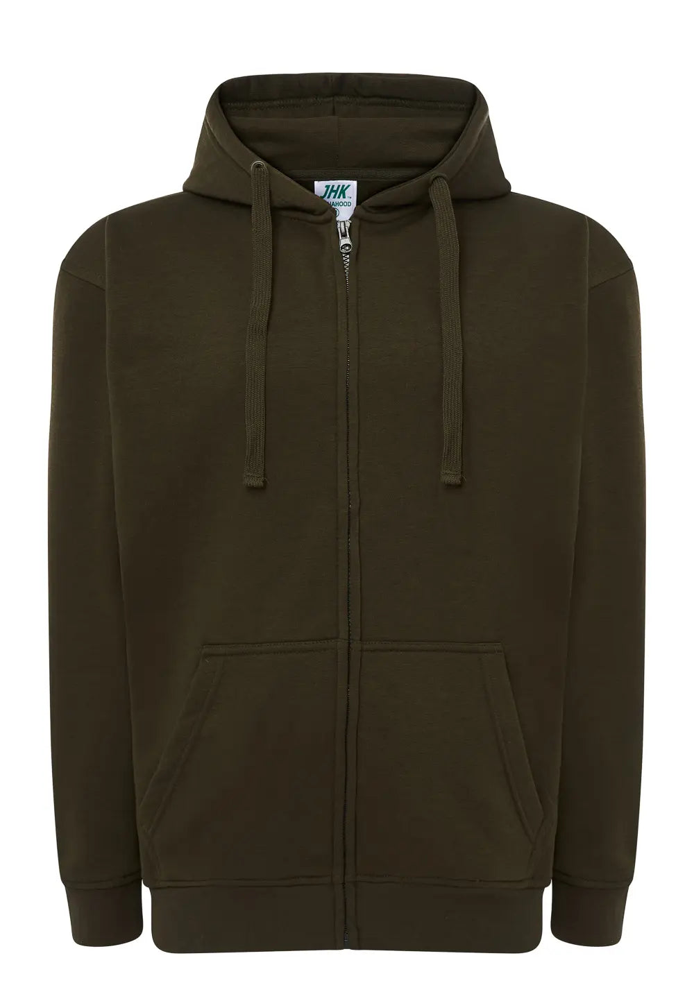 Felpa Zip Con Cappuccio Personalizzata Stampa Professionale Felpa CmrDesignStore S Verde Militare
