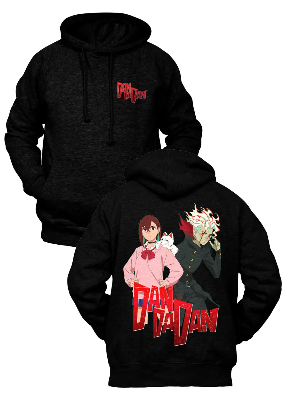 Felpa con cappuccio Dan Da Dan Anime Fronte e Retro Felpa CmrDesignStore