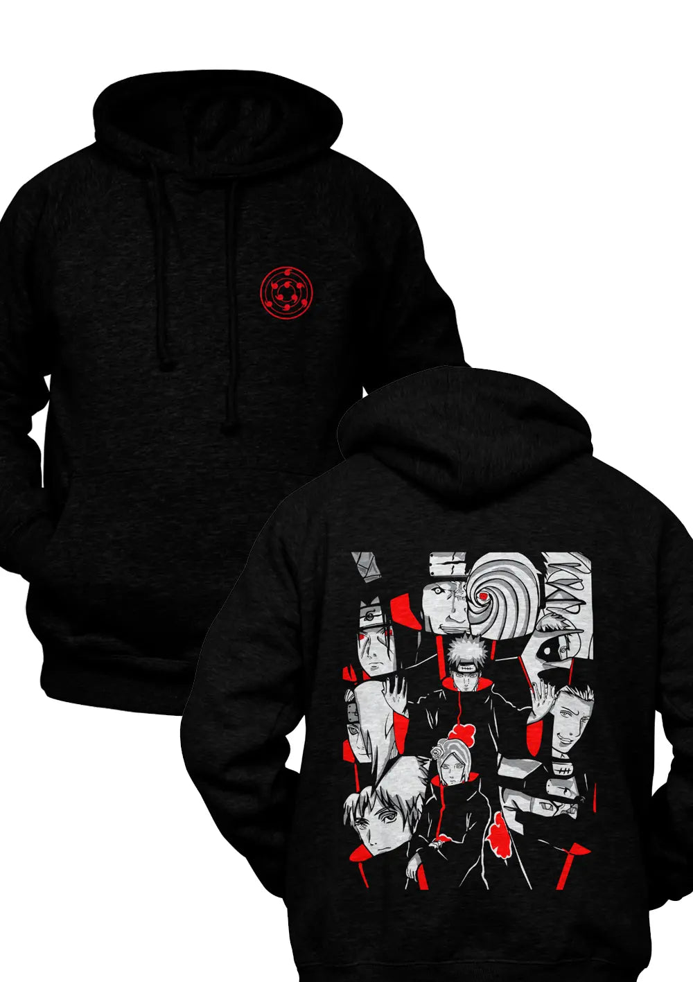 Felpa con Cappuccio Fronte Retro Naruto Anime Felpa CmrDesignStore