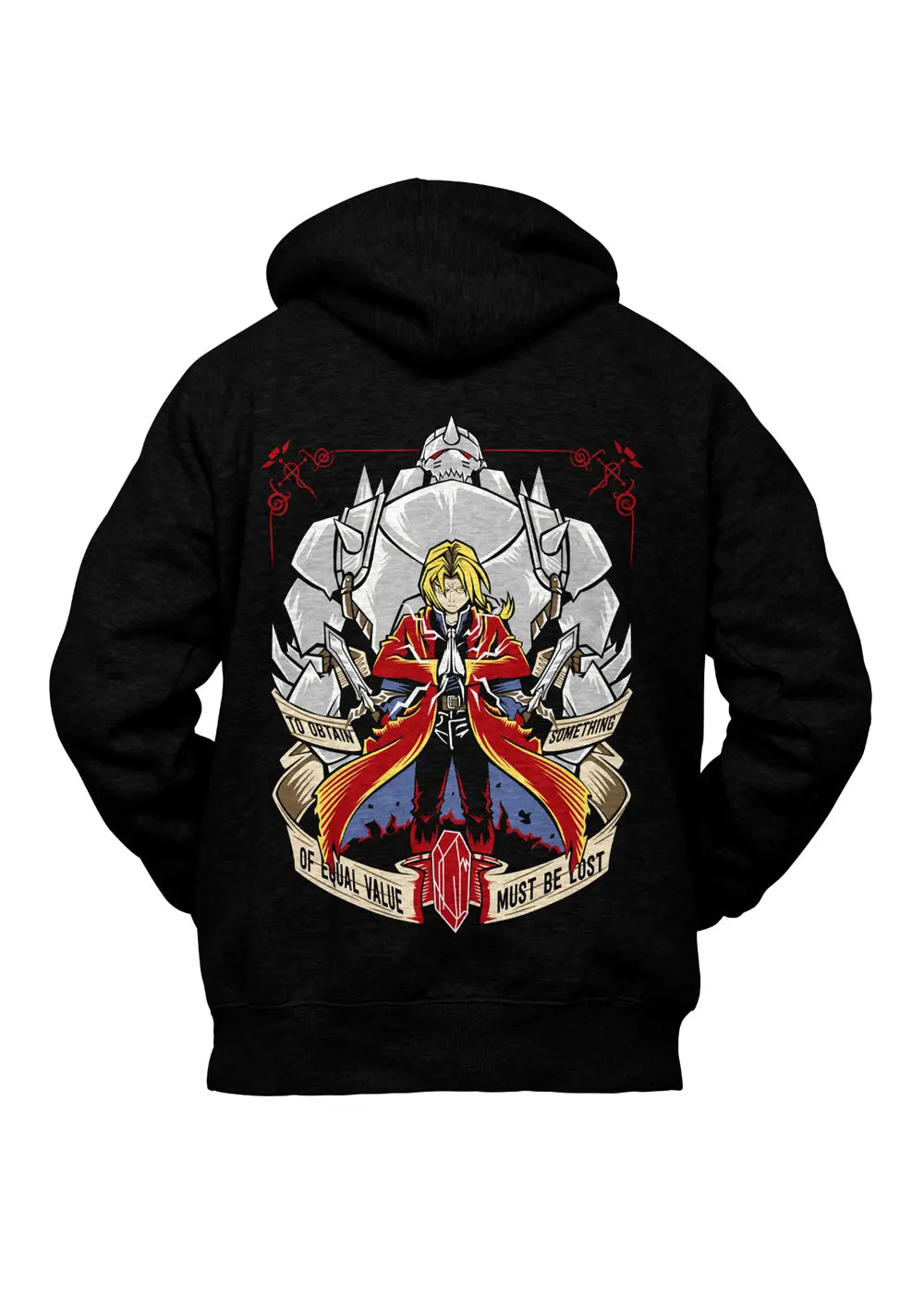 Felpa con Cappuccio Fullmetal Alchemist: Brotherhood Anime Felpa CmrDesignStore