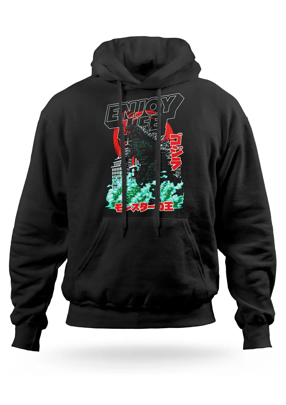 Felpa con cappuccio Godzilla Urban Streetwear Horror Cult Movie Felpa CmrDesignStore