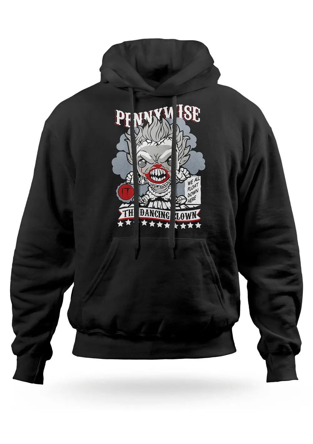 Felpa con cappuccio IT Pennywise Clown Horror Movie Felpa CmrDesignStore