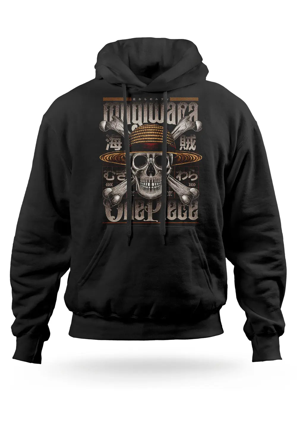 Felpa con cappuccio Jolly Roger Mugiwara One Piece Felpa CmrDesignStore