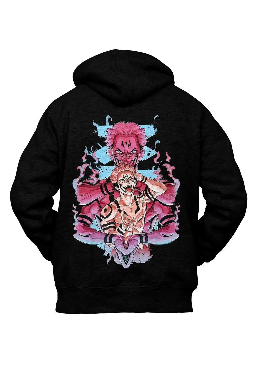 Felpa con Cappuccio Retro Jujutsu Kaisen Ryomen Sukuna Anime Felpa CmrDesignStore 1/2 anni Retro