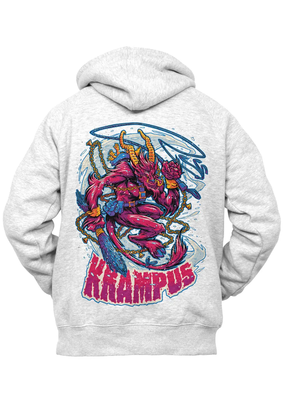 Felpa con Cappuccio Retro Krampus Babbo Natale Felpa CmrDesignStore
