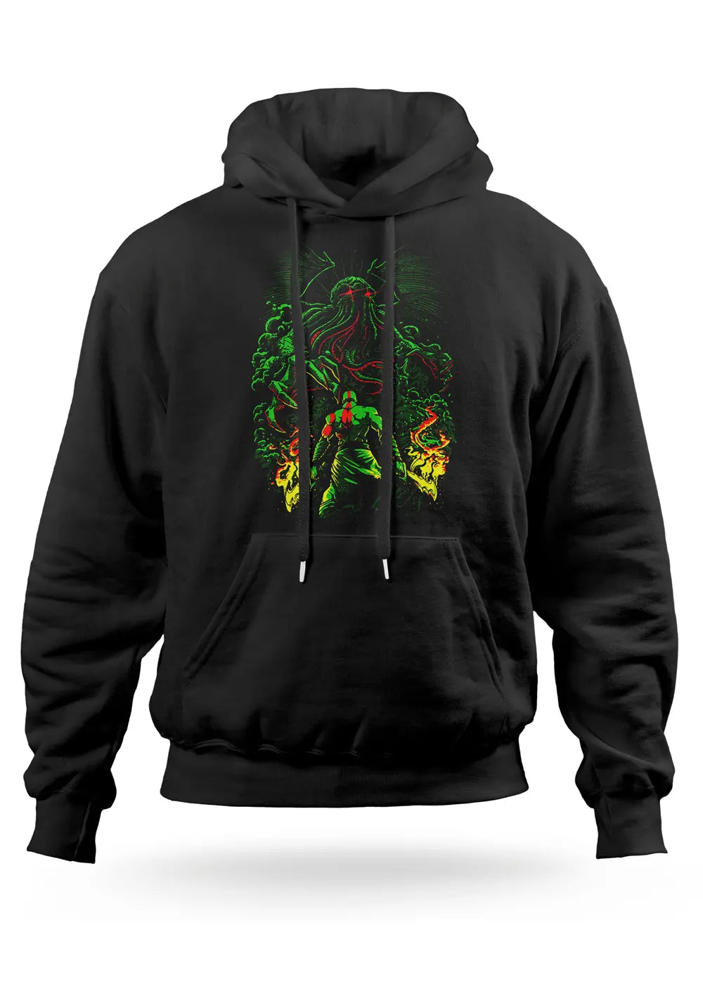 Felpa con Cappuccio Nera Kratos God of War Videogames Felpa CmrDesignStore