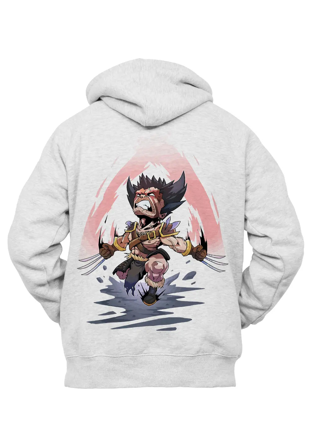 Felpa con Cappuccio Retro Bianca Wolverine Logan X-Men Felpa CmrDesignStore