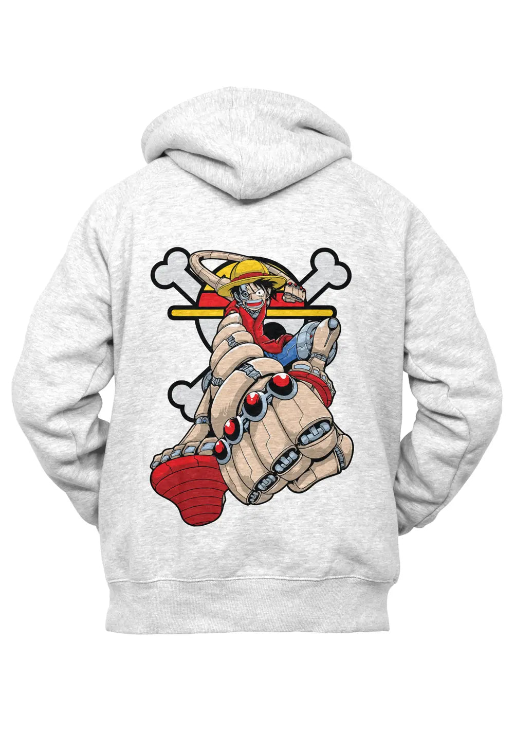 Felpa con Cappuccio Cyber Luffy Rubber One Piece Felpa CmrDesignStore