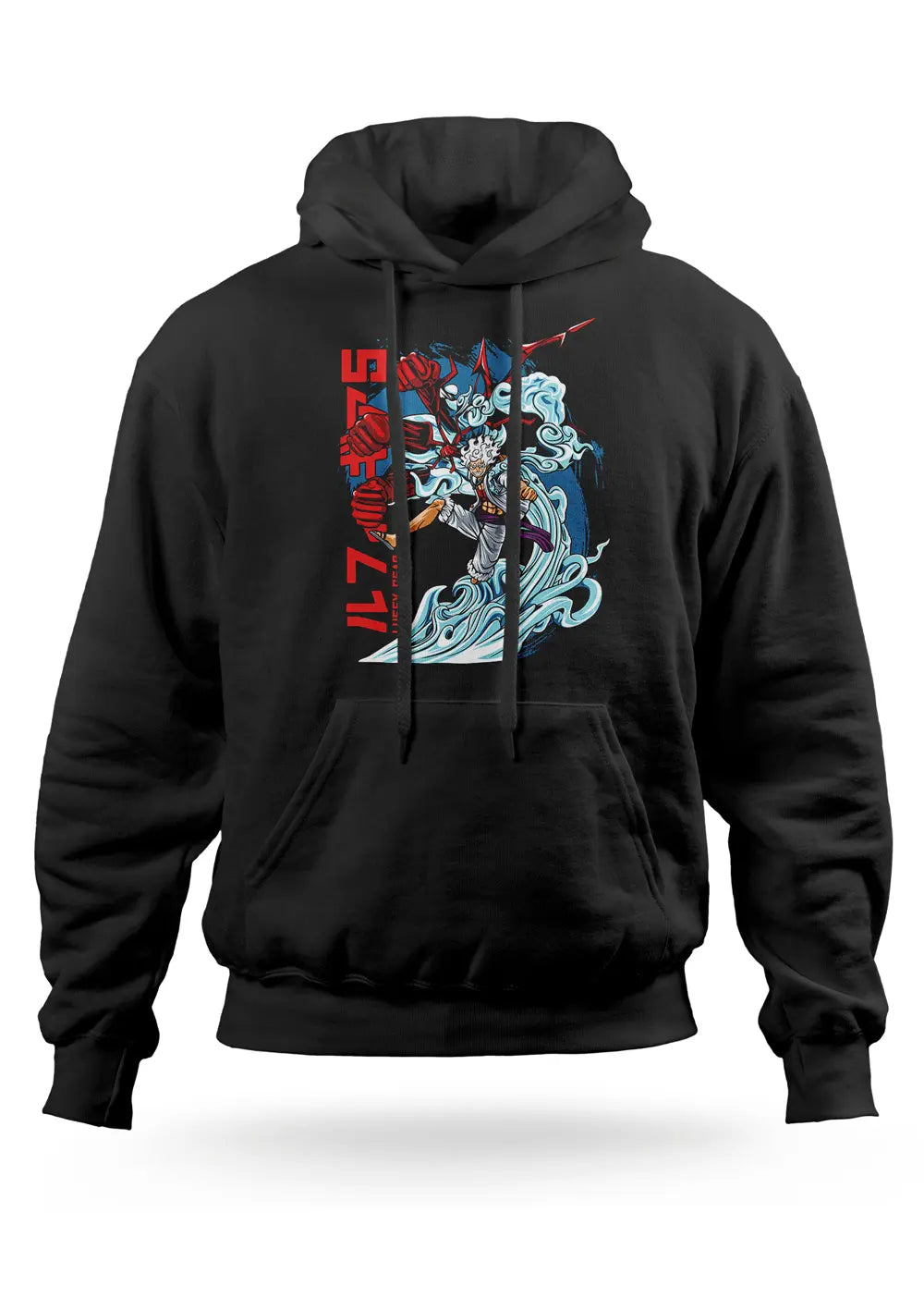 Felpa con cappuccio Monkey D Luffy Rubber Rufy Gear 5 One Piece Felpa CmrDesignStore