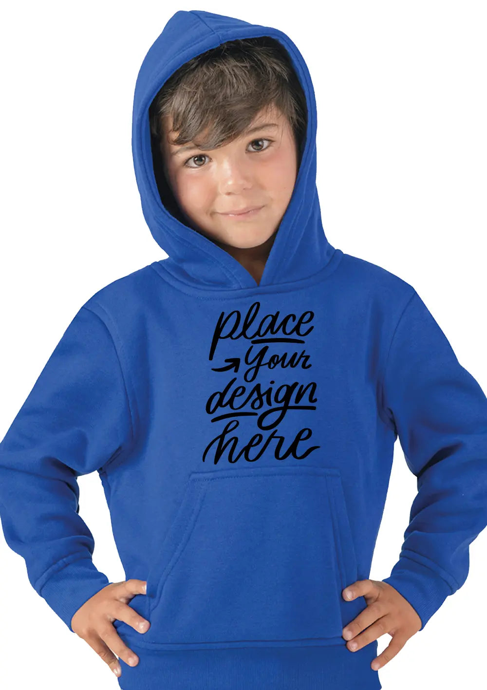 Felpa con Cappuccio Bambini Personalizzata Maschio Femmina Felpa CmrDesignStore 1-2 Blu Royal