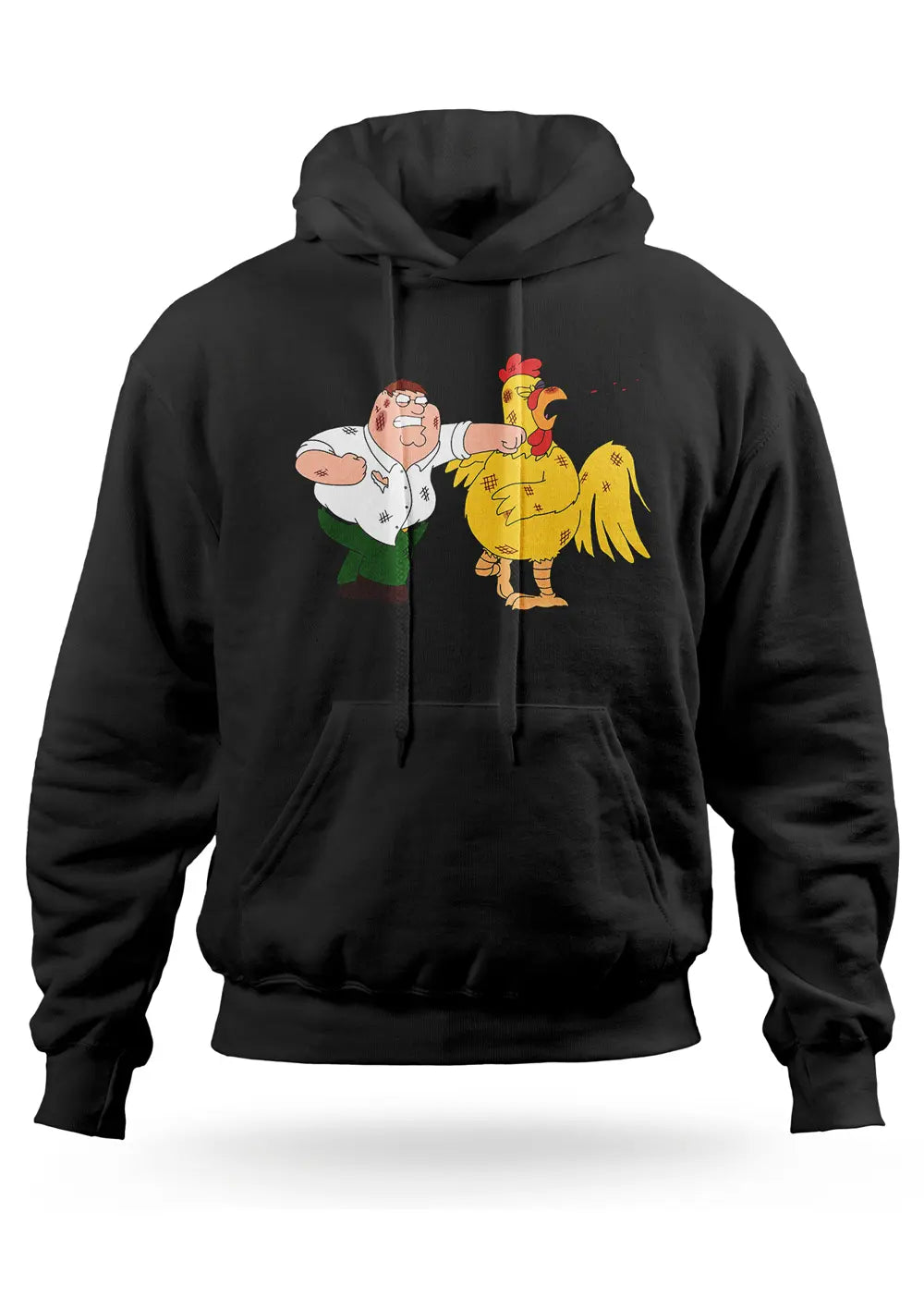 Felpa Con Cappuccio Peter Griffin vs Chicken Felpa CmrDesignStore