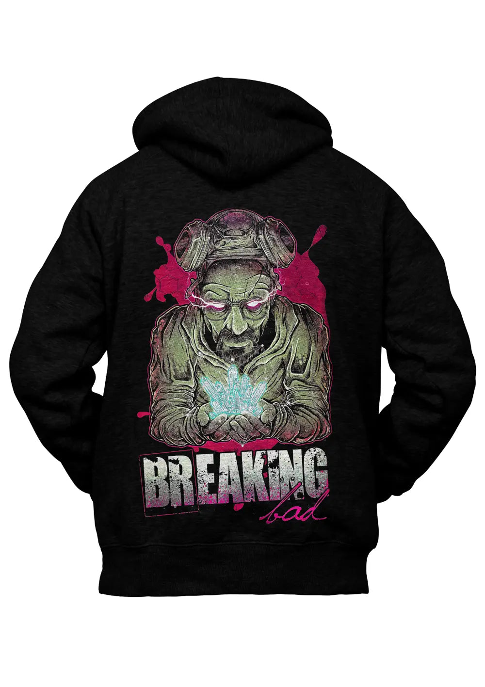 Felpa con Cappuccio Breaking Bad Retro Nera Felpa CmrDesignStore