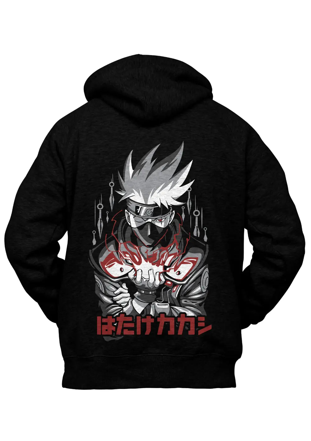 Felpa con Cappuccio Retro Maestro Kakashi Hatake Naruto Anime Felpa CmrDesignStore