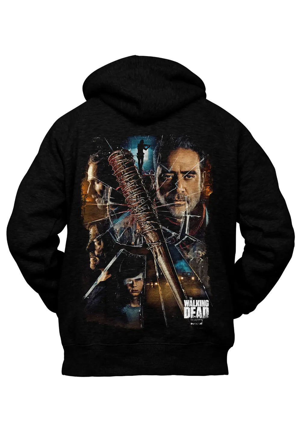 Felpa con Cappuccio Retro The Walking Dead Felpa CmrDesignStore