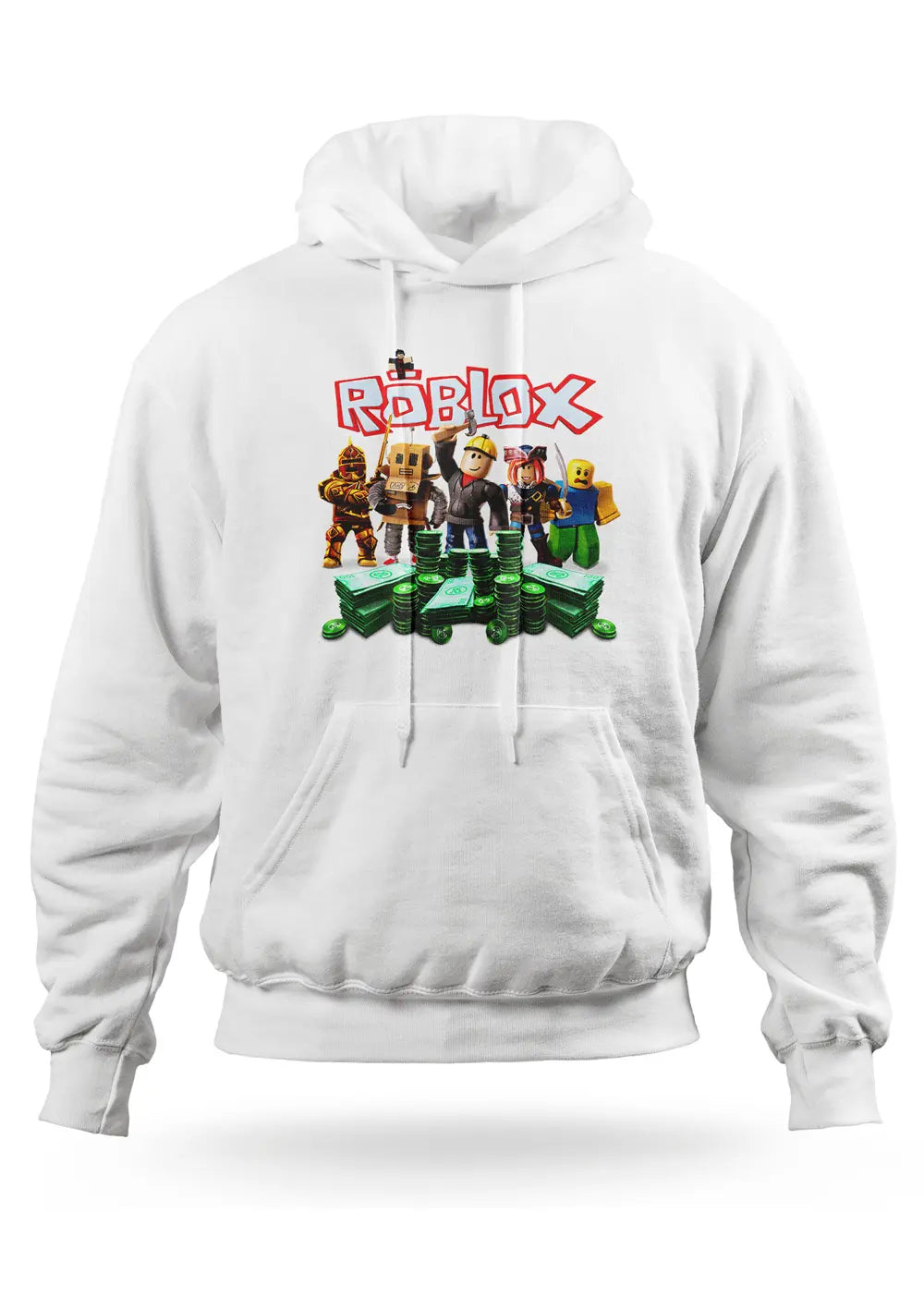 Felpa Roblox bambino con cappuccio, logo e grafica colorati sul petto