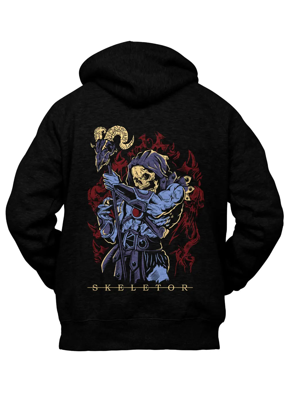 Felpa con Cappuccio Skeletor Cult Masters of the Universe Felpa CmrDesignStore