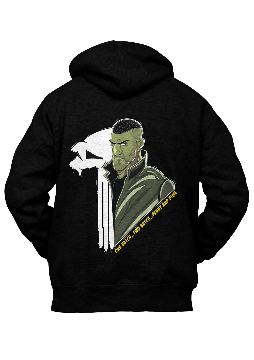 Felpa con Cappuccio Retro The Punisher Serie Cult Felpa CmrDesignStore