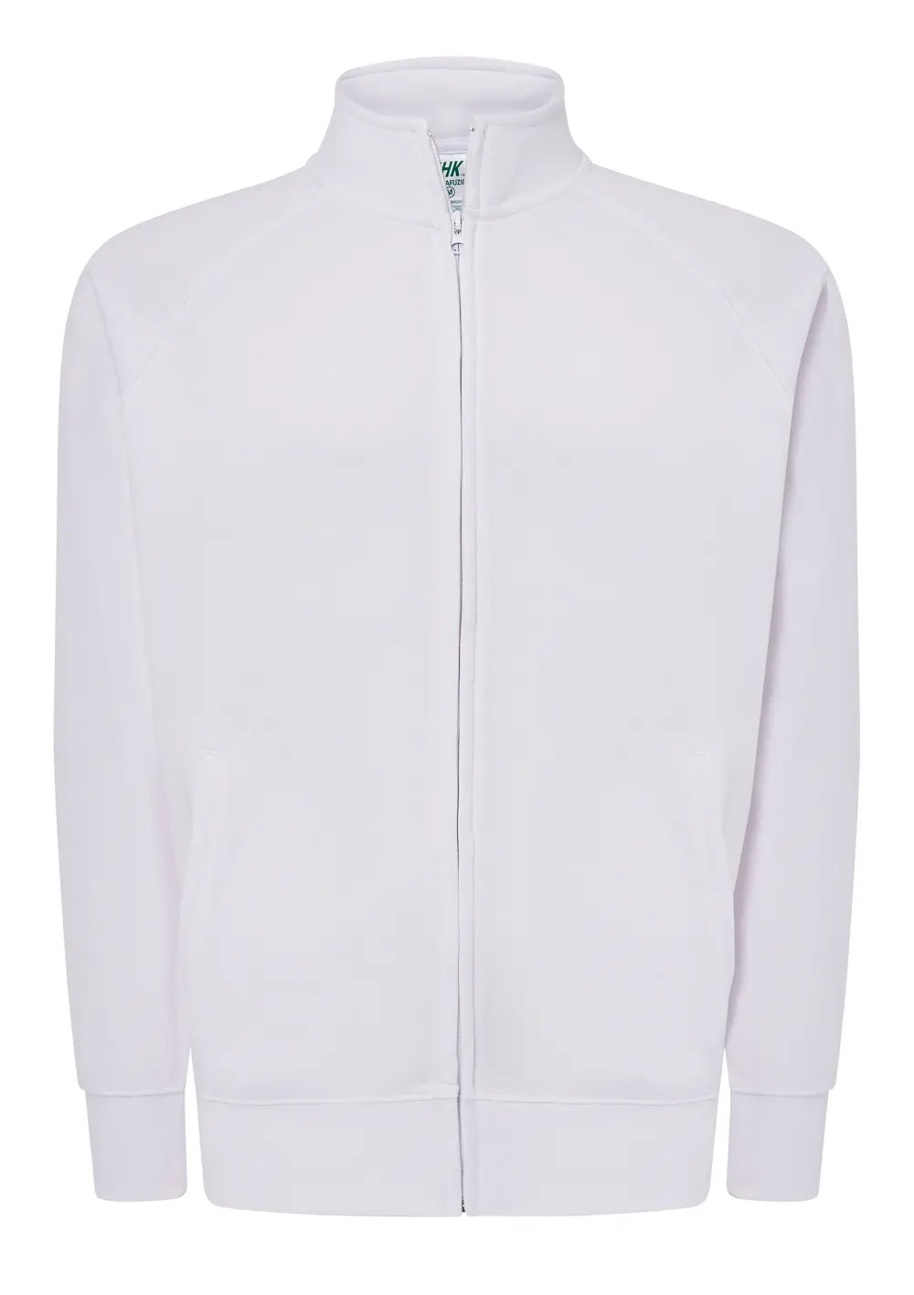 Felpa Zip a Girocollo Personalizzata Con Stampa Fronte e Retro Felpa CmrDesignStore XS Bianco