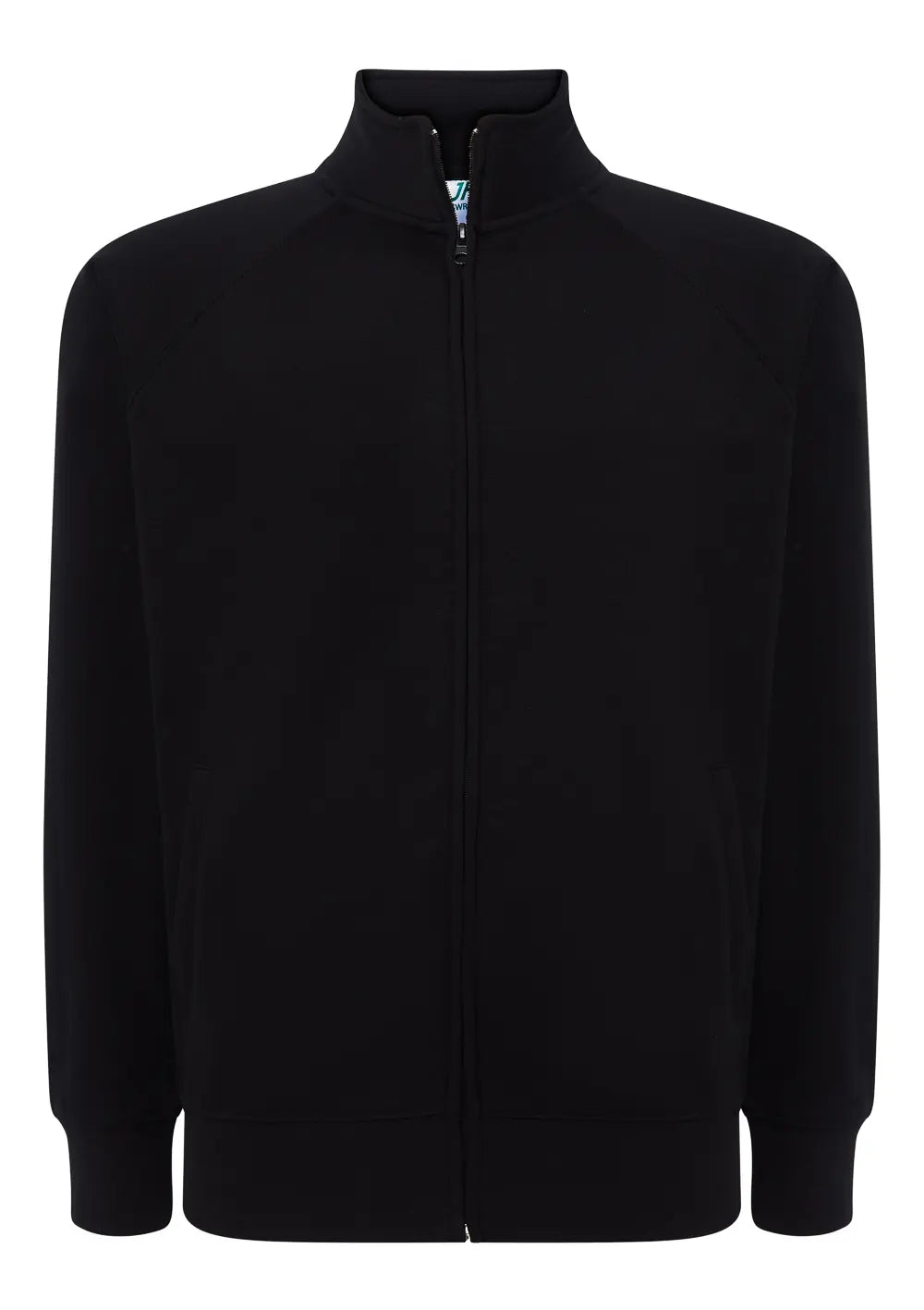 Felpa Zip a Girocollo Personalizzata Con Stampa Fronte e Retro Felpa CmrDesignStore XS Nero