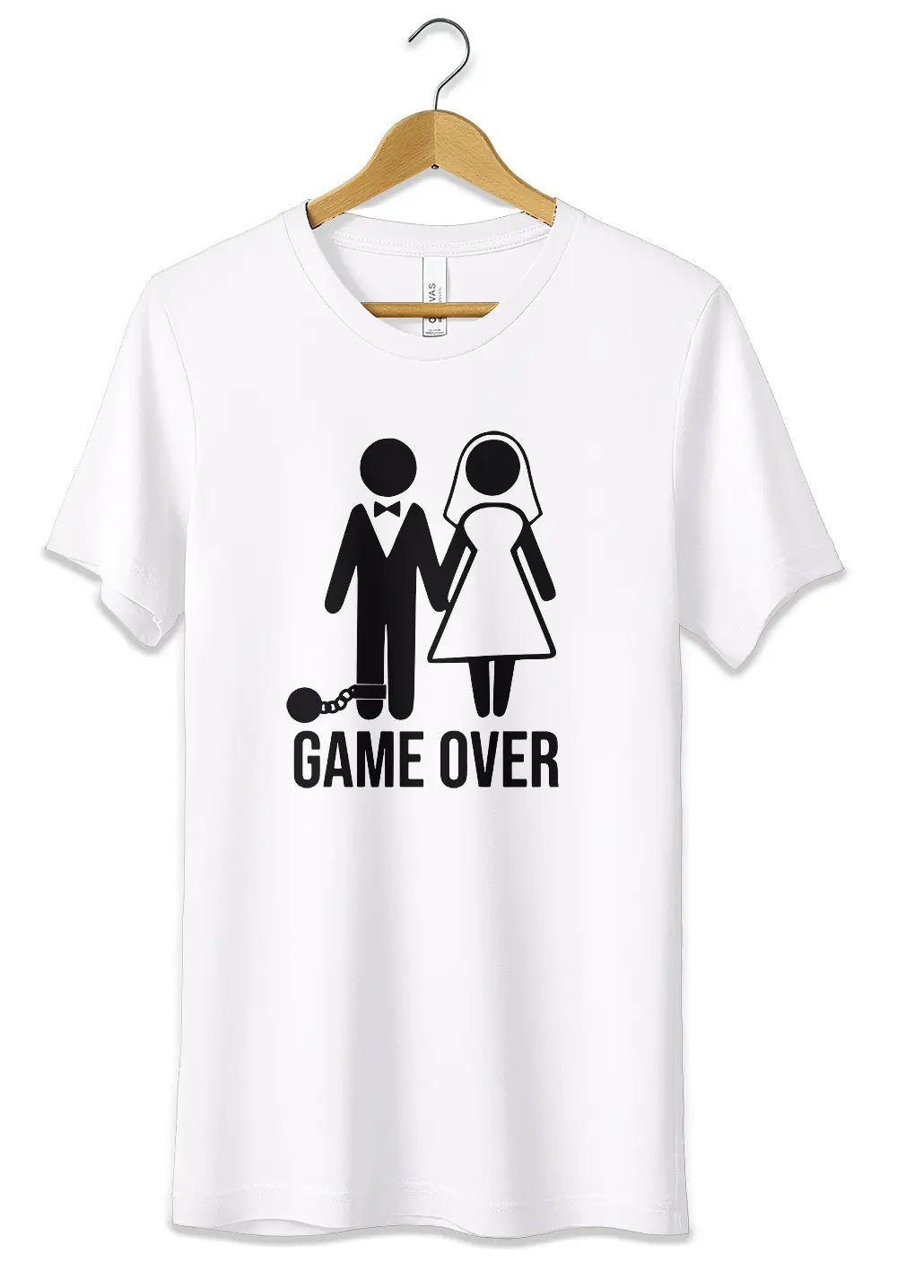 T-Shirt Maglietta per Addio al Celibato Nubilato in Cotone Personalizzata T-Shirt CmrDesignStore XS Bianco