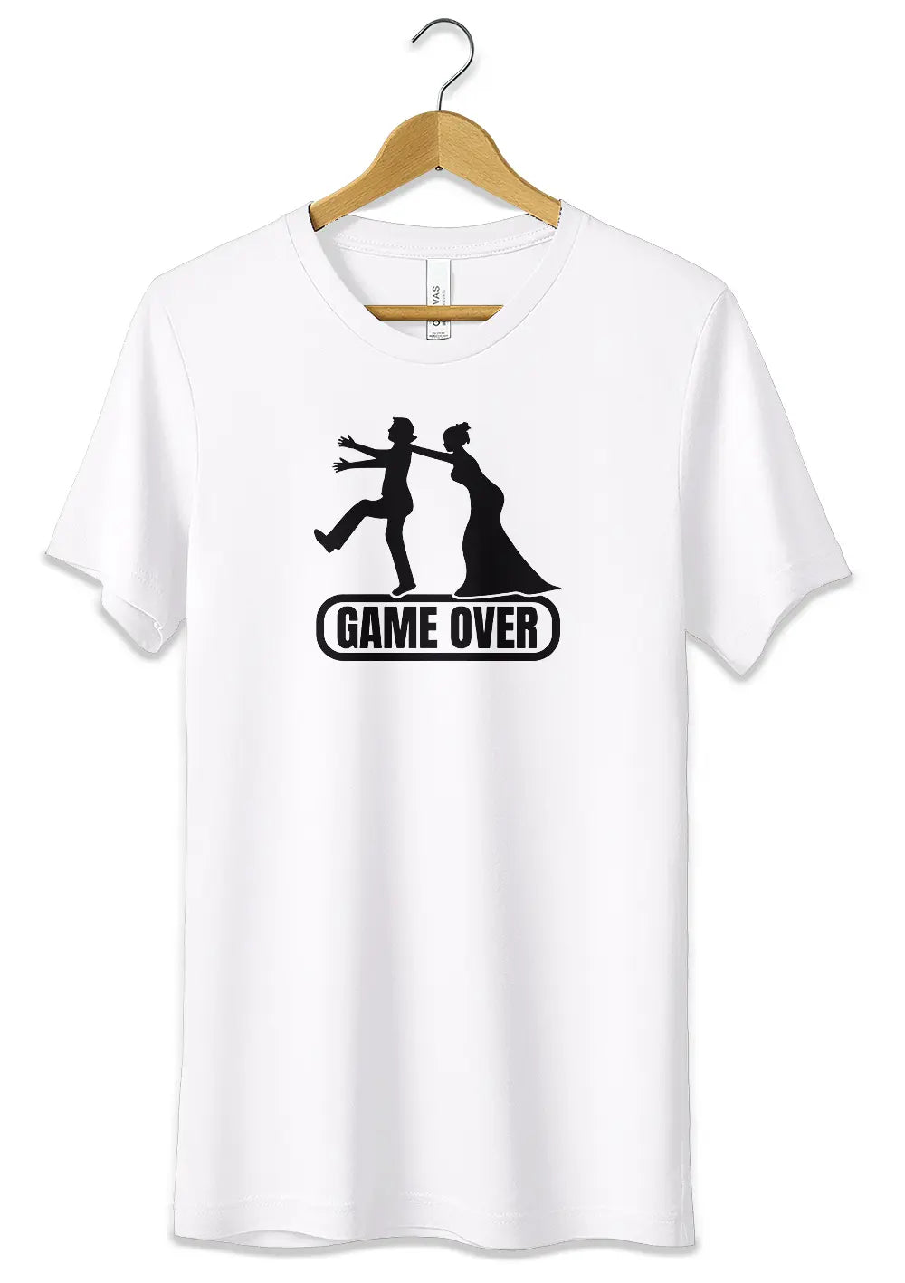 T-Shirt per Addio al Celibato Nubilato Maglietta in Cotone Personalizzata T-Shirt CmrDesignStore XS Bianco