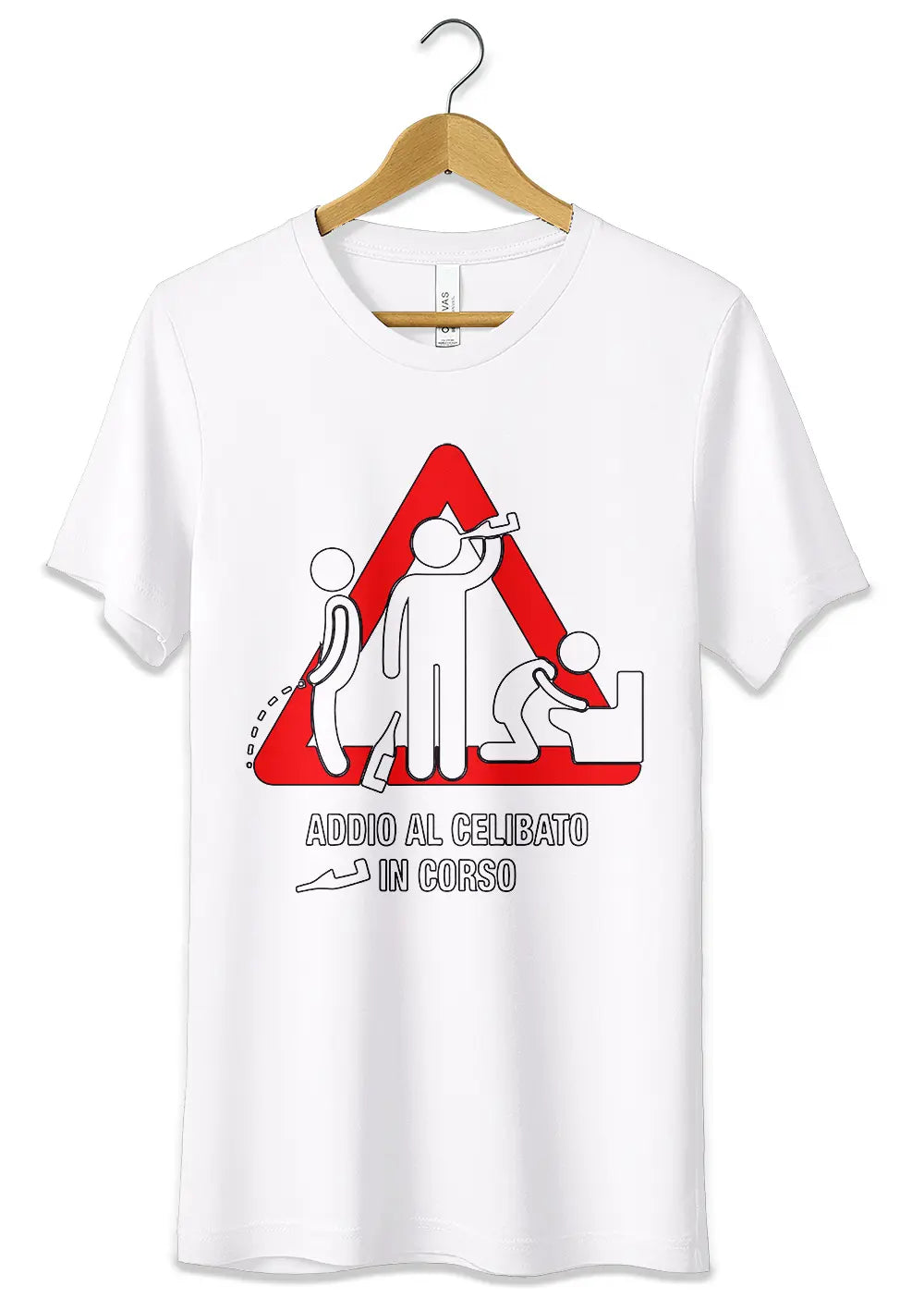 T-Shirt Maglietta Addio al Celibato In Corso T-Shirt CmrDesignStore XS Bianco
