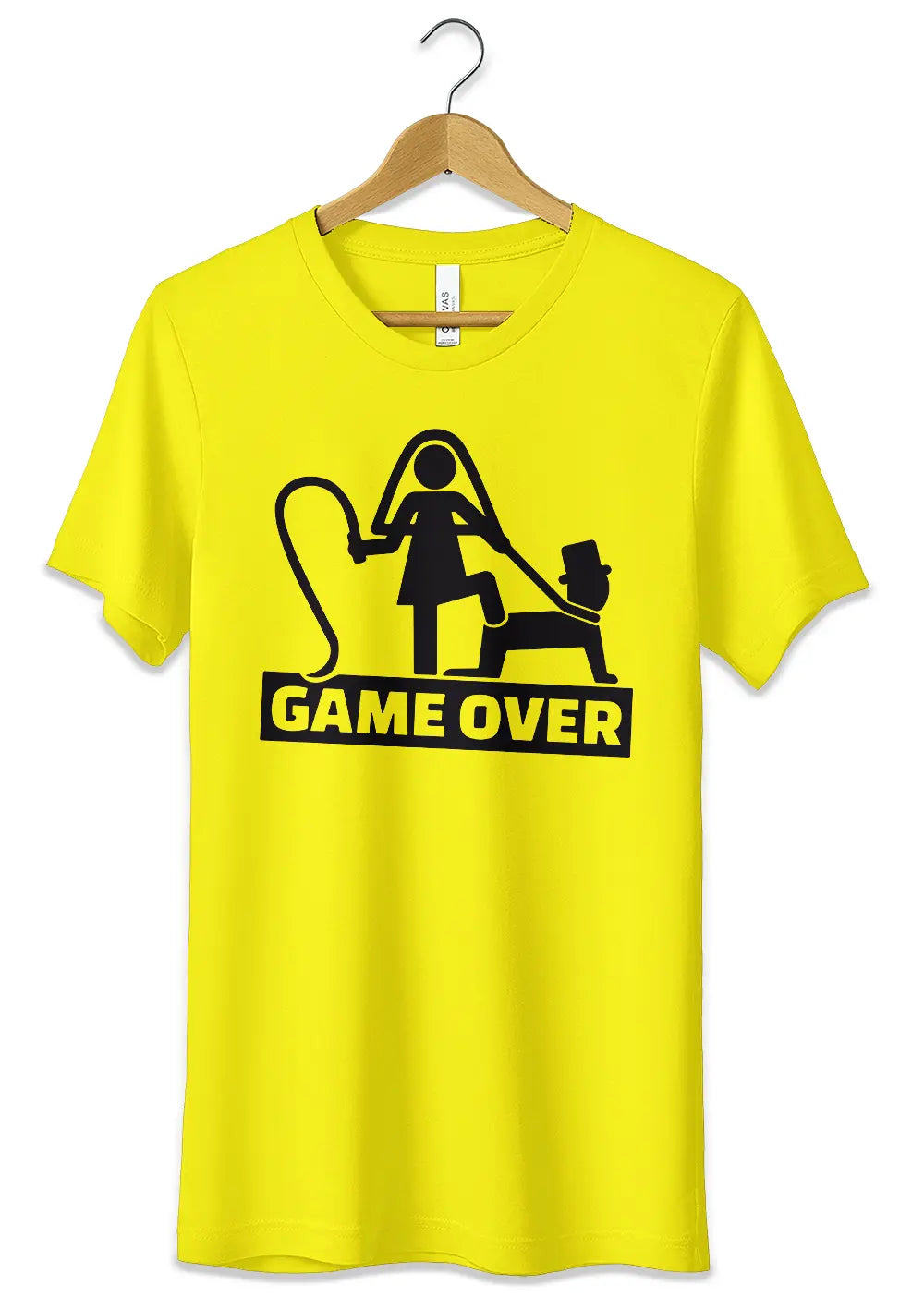 T-Shirt Maglietta Addio al Celibato Nubilato in Cotone Personalizzata T-Shirt CmrDesignStore XS Giallo
