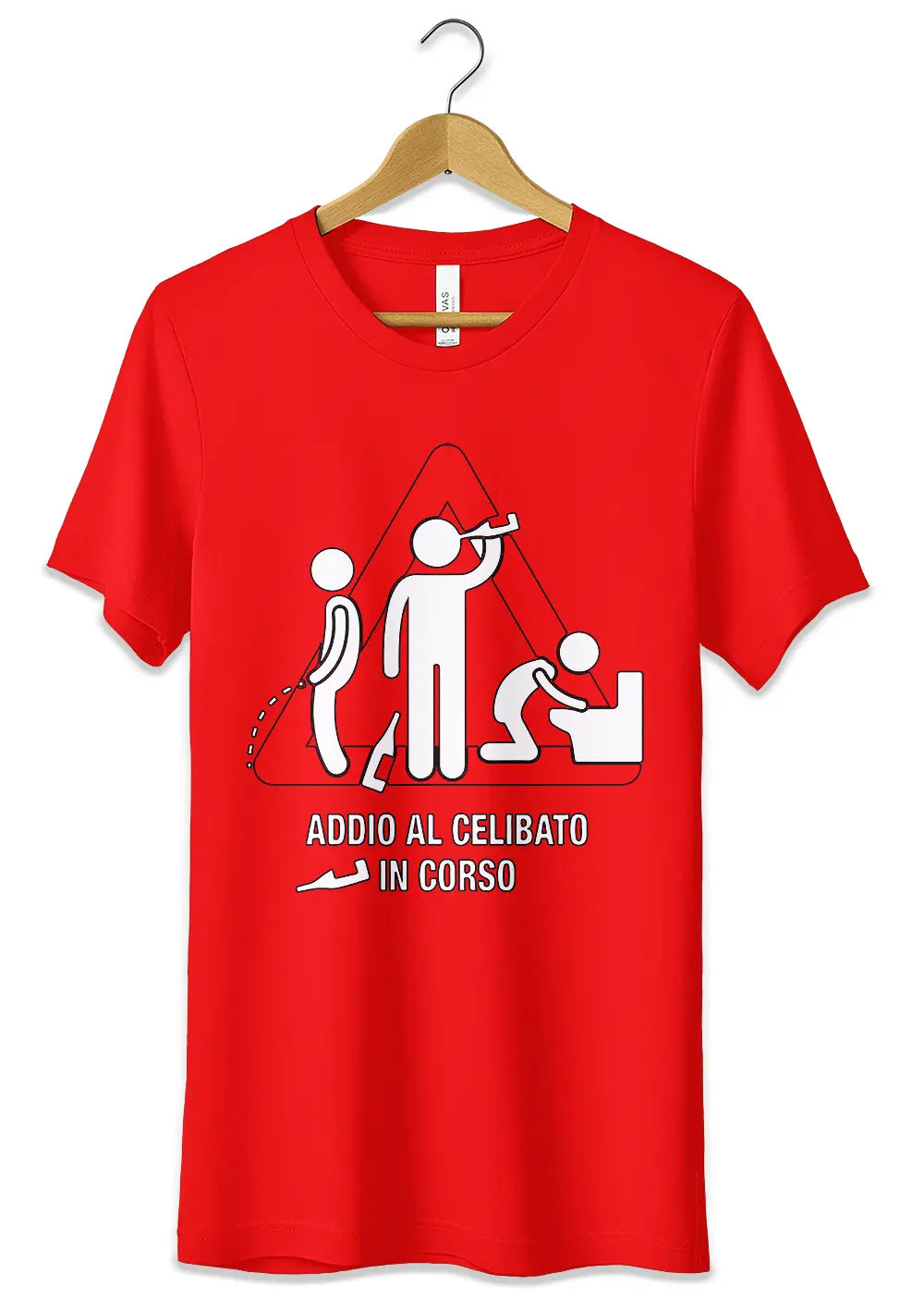 T-Shirt Maglietta Addio al Celibato In Corso T-Shirt CmrDesignStore XS Rosso