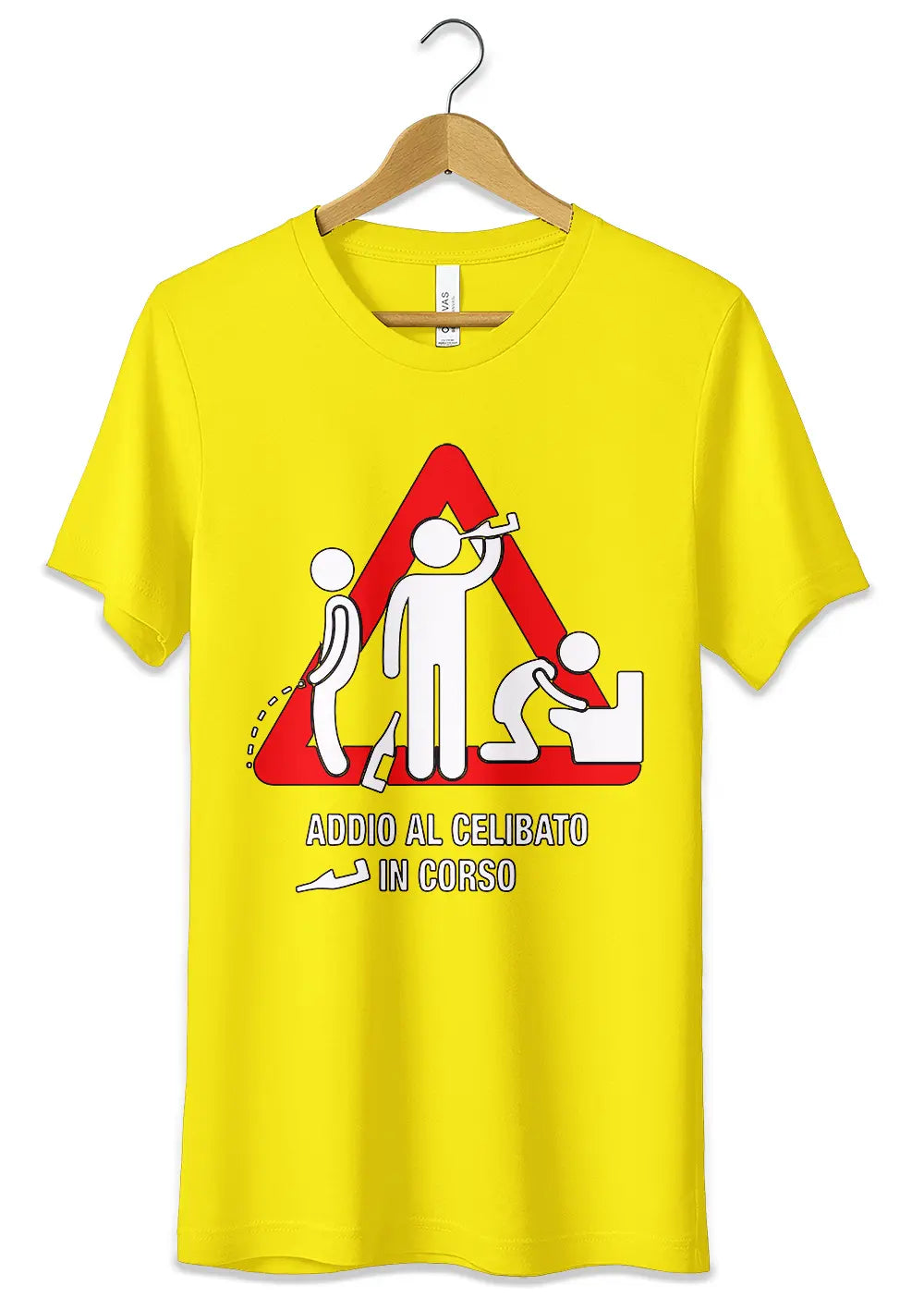 T-Shirt Maglietta Addio al Celibato In Corso T-Shirt CmrDesignStore XS Giallo