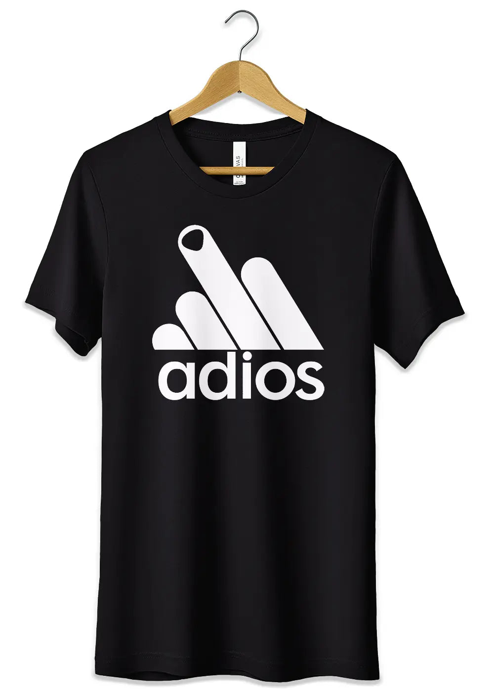 T-Shirt Maglietta Adios Parodia Divertente Adidas T-Shirt CmrDesignStore 3/4 anni Nero