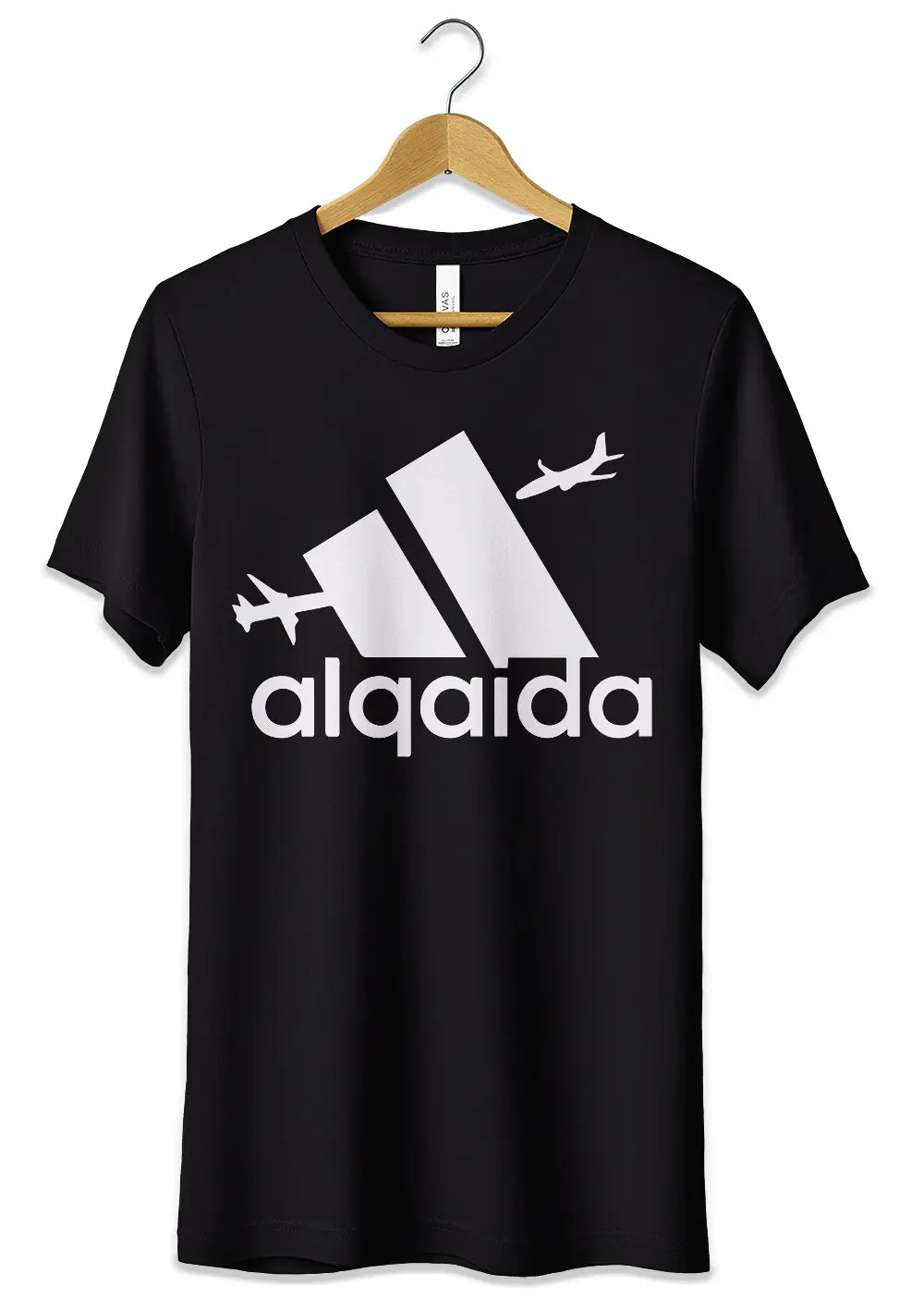 T-Shirt Maglietta Alqaida Meme Al Qaeda Fake Adidas Divertente T-Shirt CmrDesignStore 3/4 anni Nero