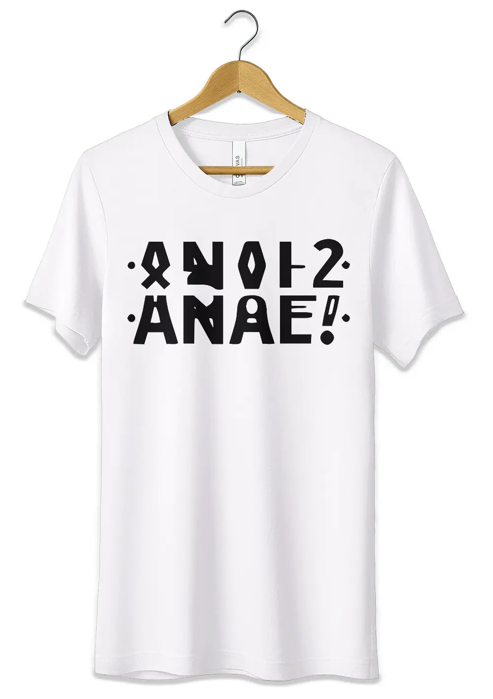 T-Shirt Divertente ANAL? 100% Cotone Unisex T-Shirt CmrDesignStore 3/4 anni Bianco
