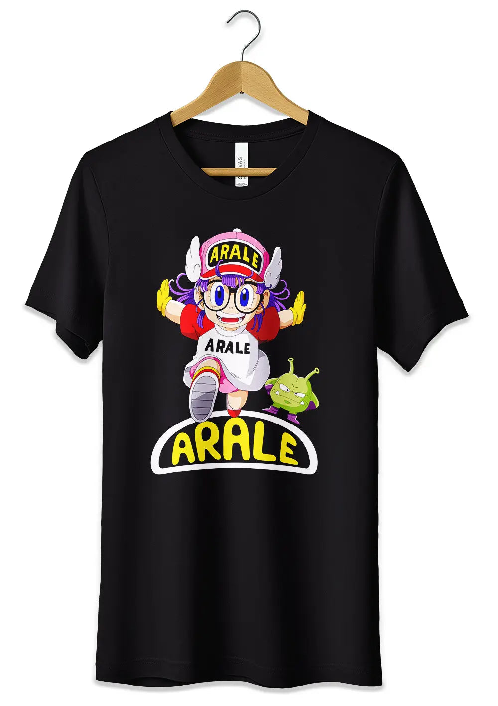 T-Shirt Maglietta Arale Cartoni Animati Anime Manga Anni 80 T-Shirt CmrDesignStore 3/4 anni Nero