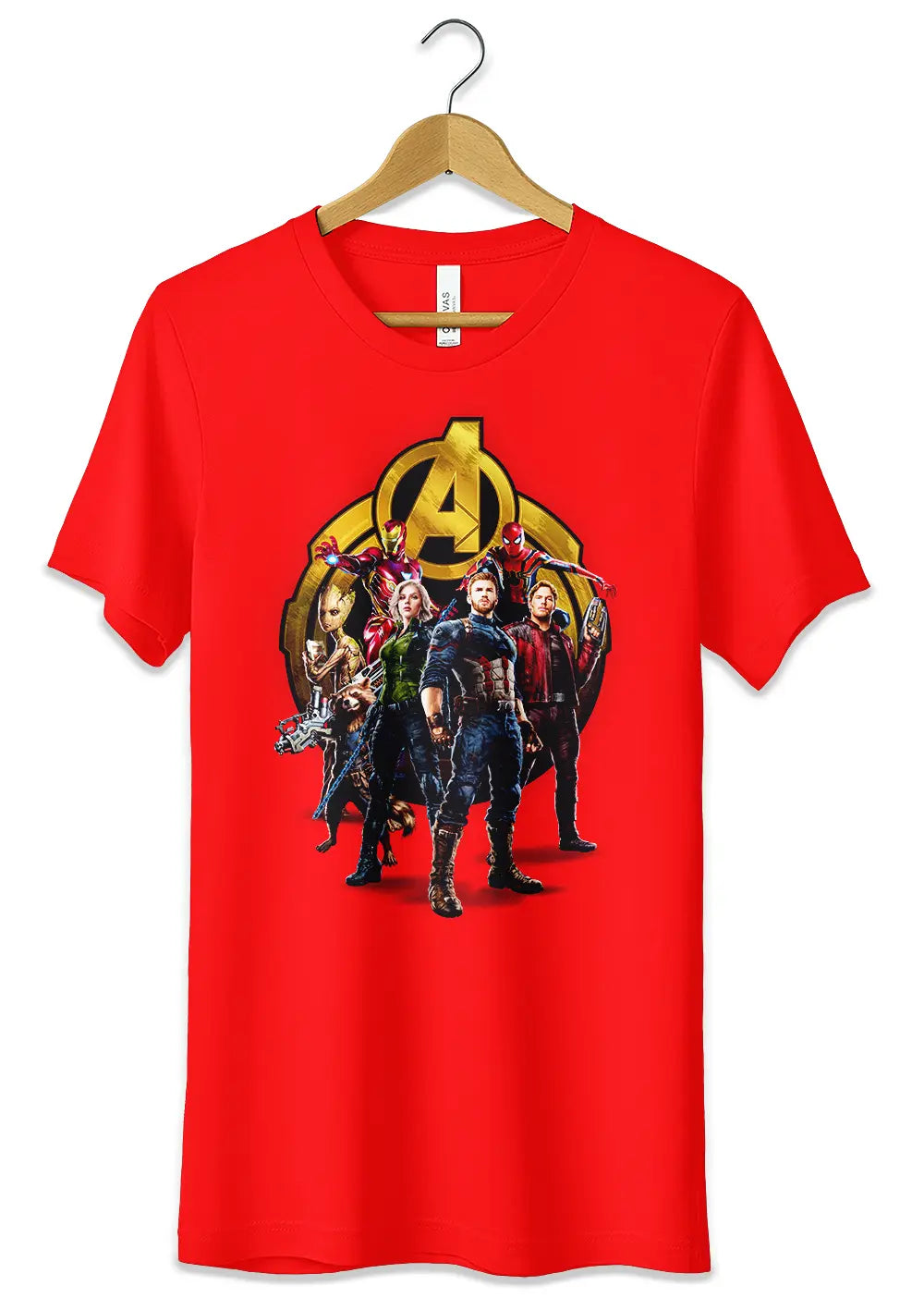 T-Shirt Maglietta Personaggi Avengers T-Shirt CmrDesignStore 3/4 anni Rosso