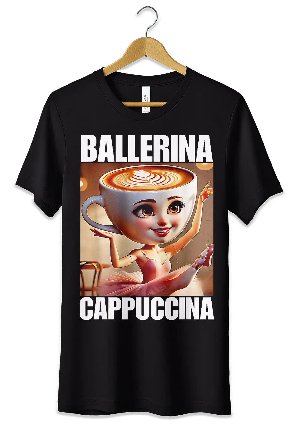T-Shirt Maglietta Ballerina Cappuccina TikTok Brainrot T-Shirt CmrDesignStore