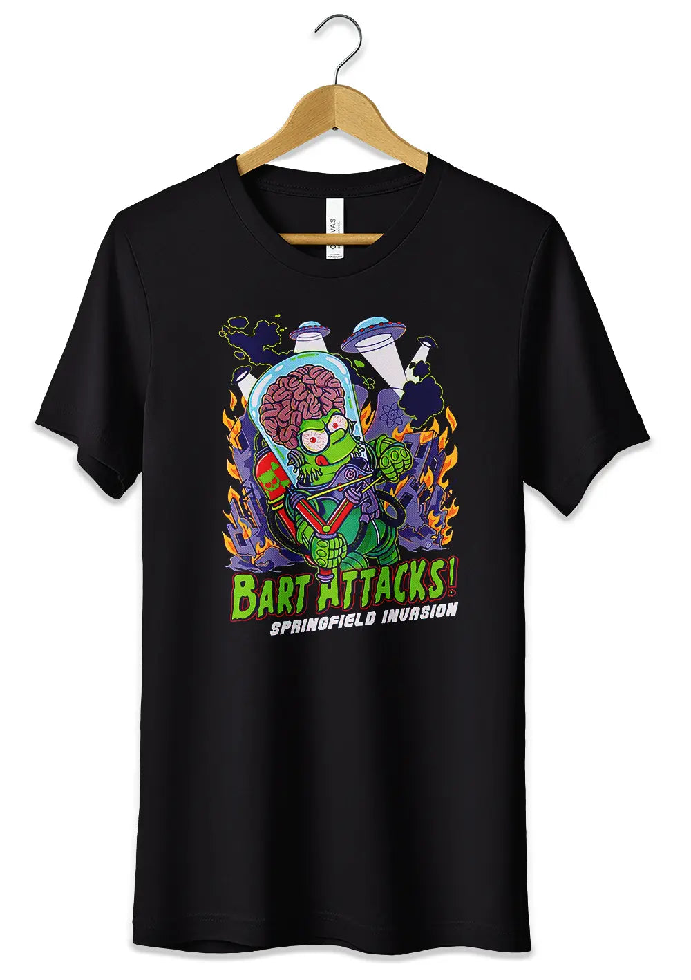 T-Shirt Maglietta Bart Mars Attack The Simpson T-Shirt CmrDesignStore