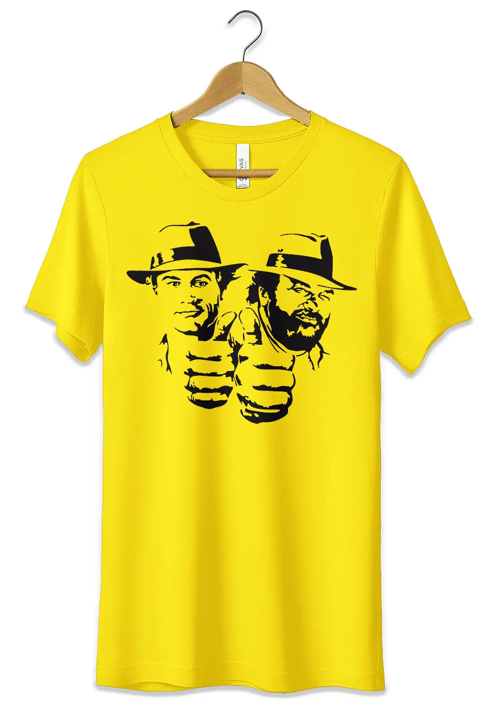 T-Shirt Maglietta Bud Spencer e Terence Hill T-Shirt CmrDesignStore 3/4 anni Giallo