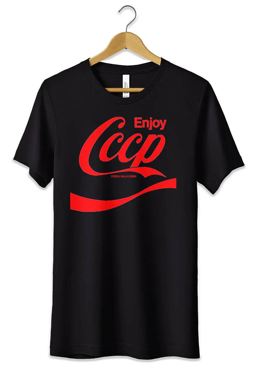 T-Shirt Maglietta Album Enjoy CCCP Fedeli alla Linea T-Shirt CmrDesignStore 3/4 anni Nero