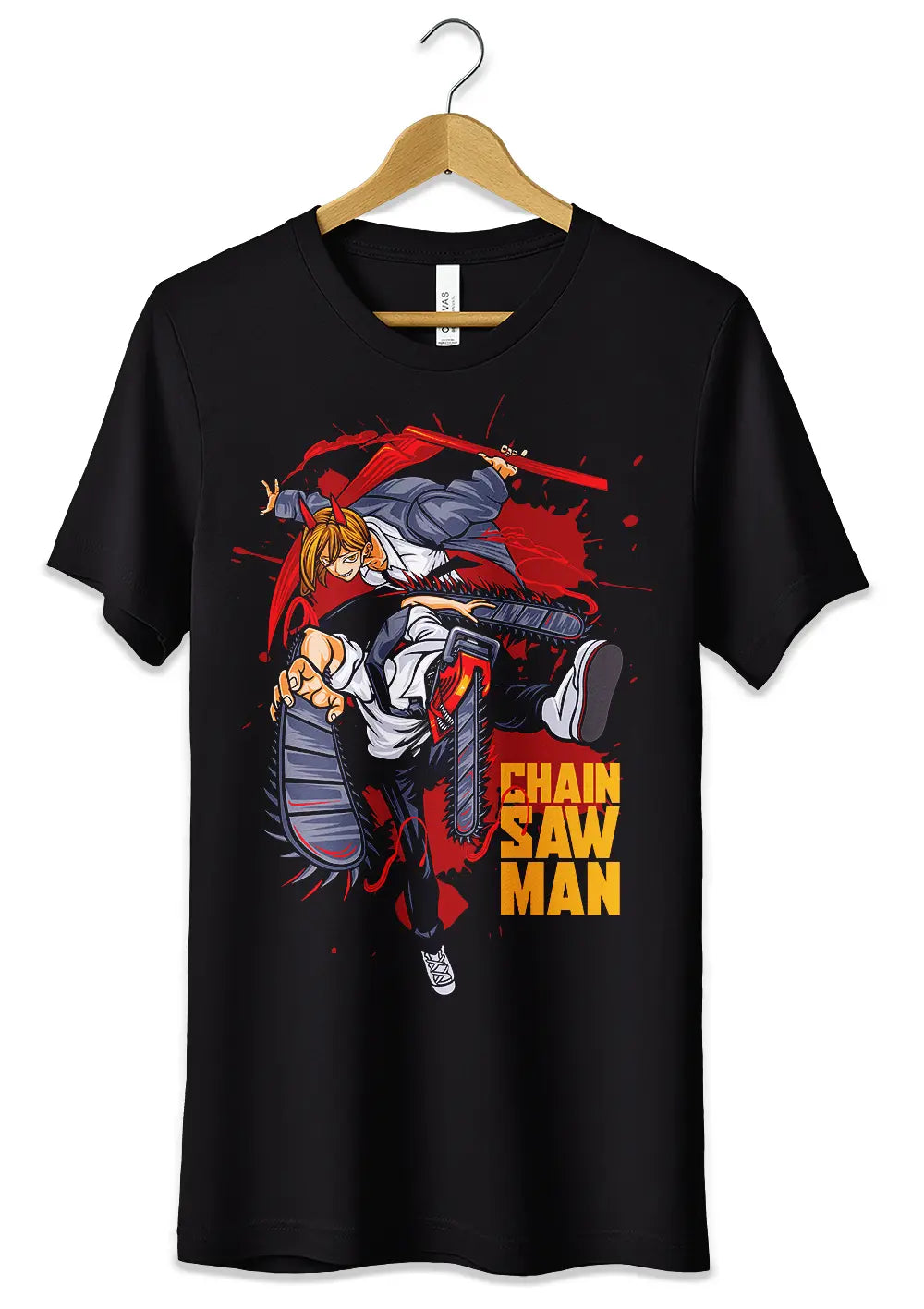 T-Shirt Maglietta Blood Denji Chainsaw Man T-Shirt CmrDesignStore