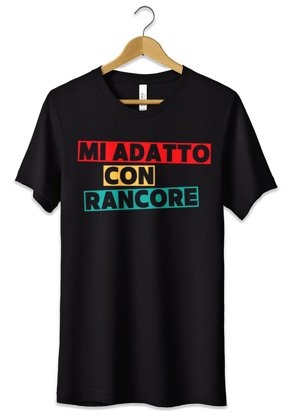 T-Shirt Maglietta Mi Adatto con Rancore Frase Divertente T-Shirt CmrDesignStore