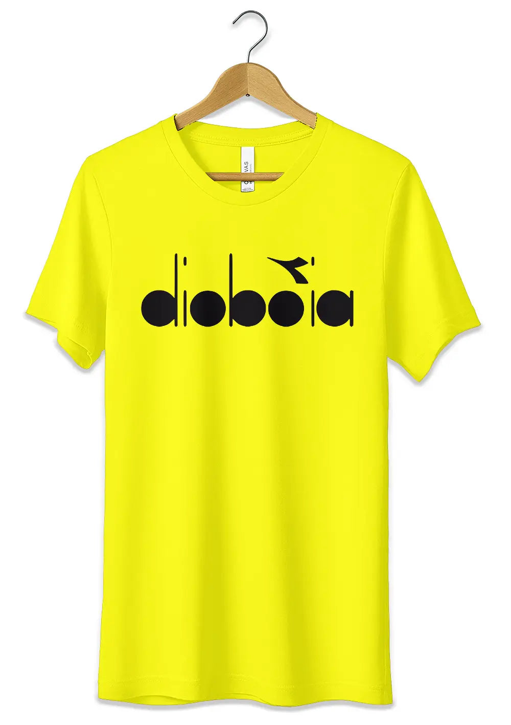 T-Shirt Divertente Dioboia Maglietta Logo Fake Diadora T-Shirt CmrDesignStore 3/4 anni Giallo
