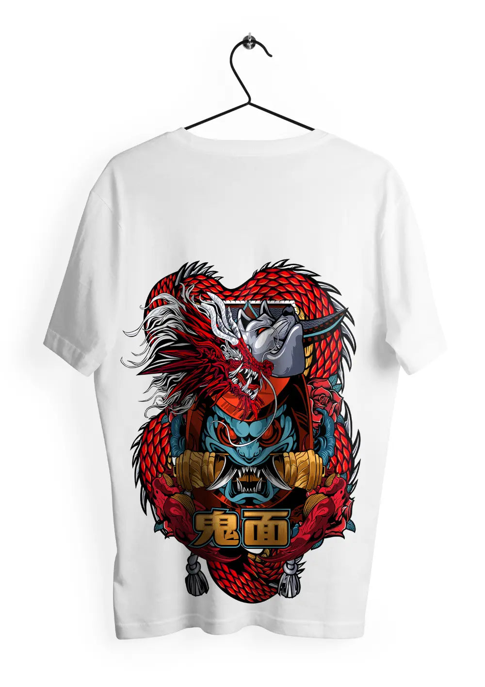 T-Shirt Maglietta Dragone Giapponese Tribale Urban Style T-Shirt CmrDesignStore Retro XS