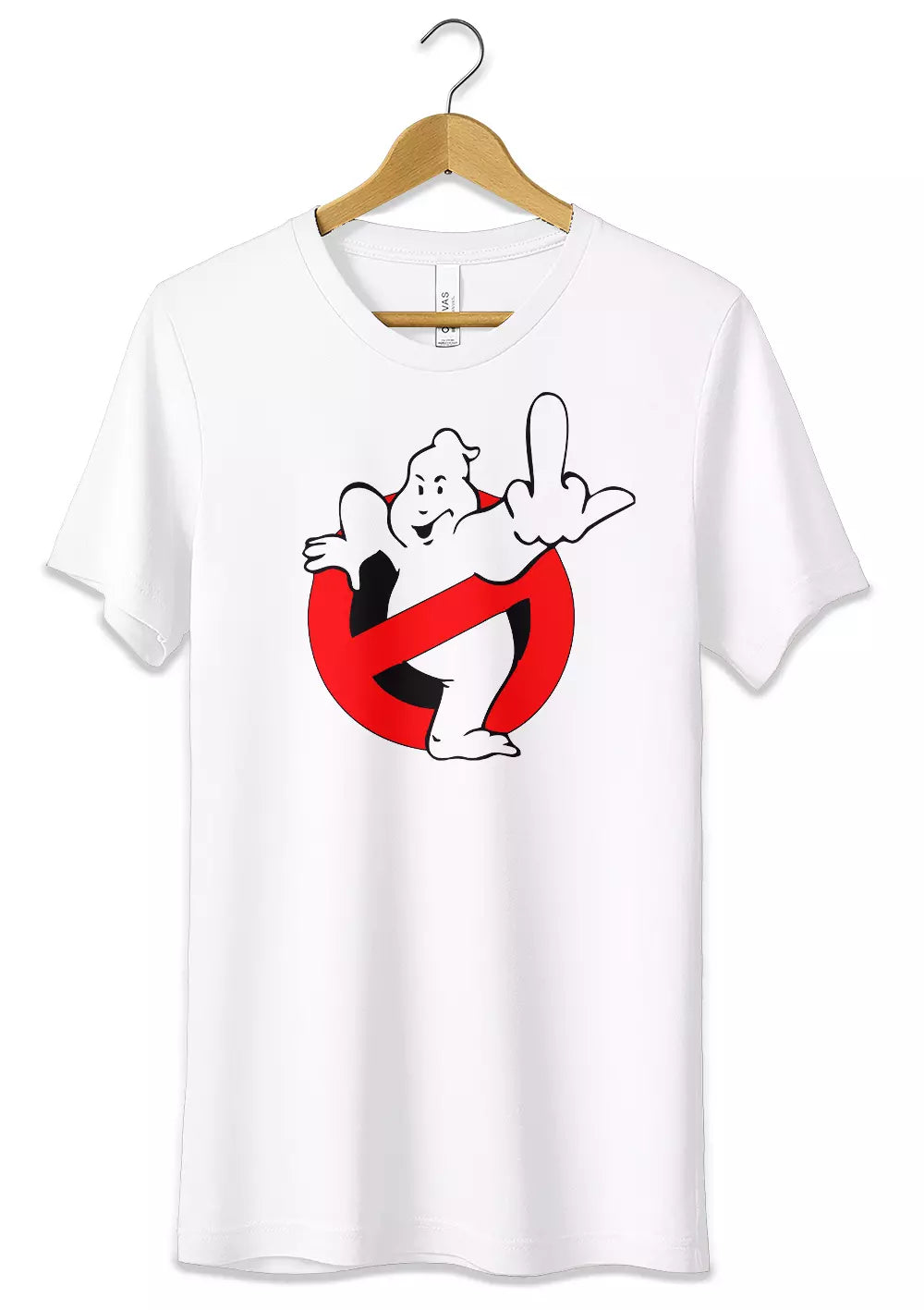 T-Shirt Dito Medio Maglietta Ghostbusters Uomo Donna Bambino T-Shirt CmrDesignStore 3/4 anni Bianco
